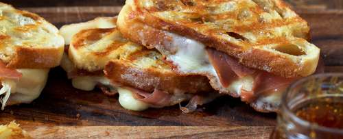 Prosciutto And Provolone Paninis With Fig Jam